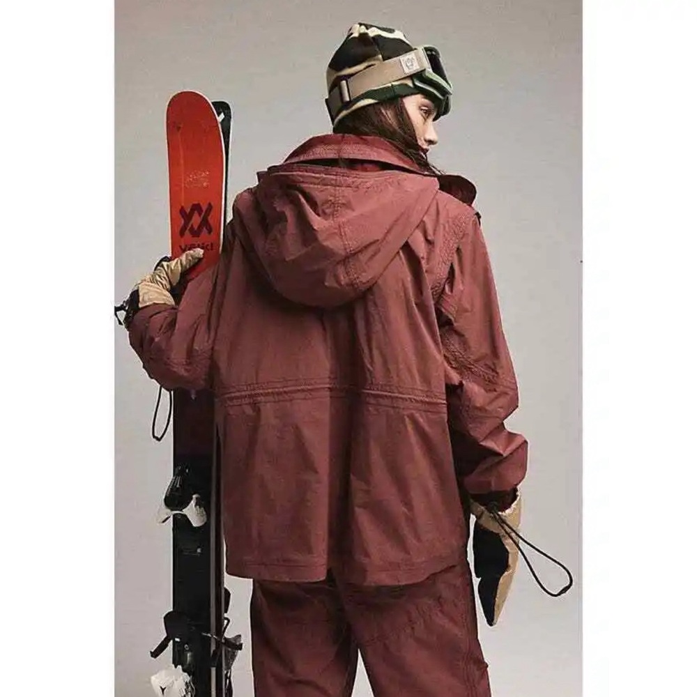 FP Movement by Free People Shred It 5-in-1 Hooded Jacket Medium Color Red - Picture 2 of 12